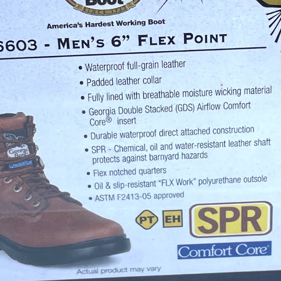 New Georgia Boot 6” Flex Point Waterproof Steel Toe Work Boots 11.5 Wide main image 7